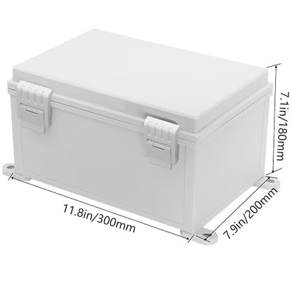 Zulkit Junction Box ABS Plastic Waterproof IP65 Electrical Boxes Hinged Shell - Image 2