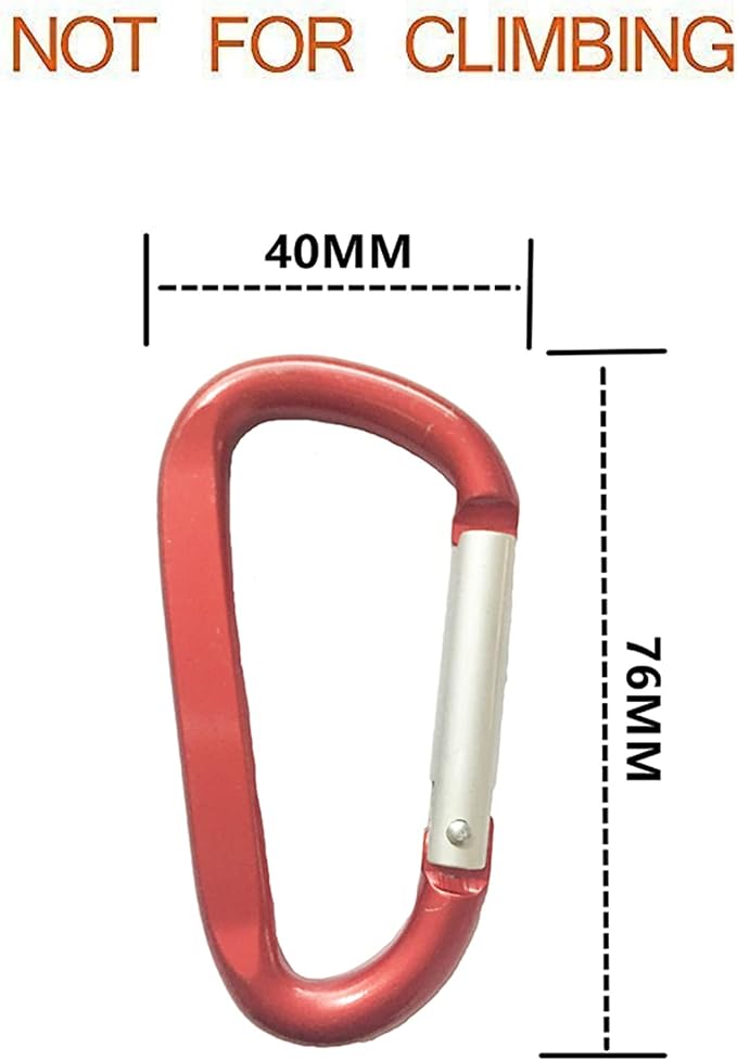 LESHIRY Large Carabiners Keychain 3" Aluminum D Shape Premium Durable D-Ring - Image 2