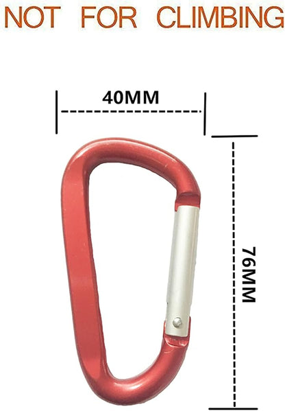 LESHIRY Large Carabiners Keychain 3" Aluminum D Shape Premium Durable D-Ring - Image 2