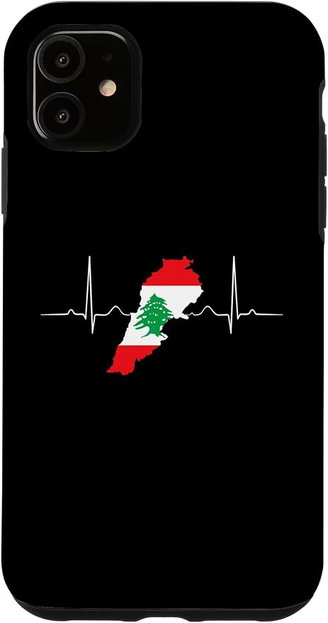 Lebanon Heart Lebanese Heartbeat Vintage Lebanon Map Case by Unknown