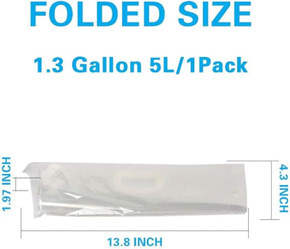 Soddeph Collapsible Water Container Bag, BPA Free Food Grade Clear Plastic - Image 3