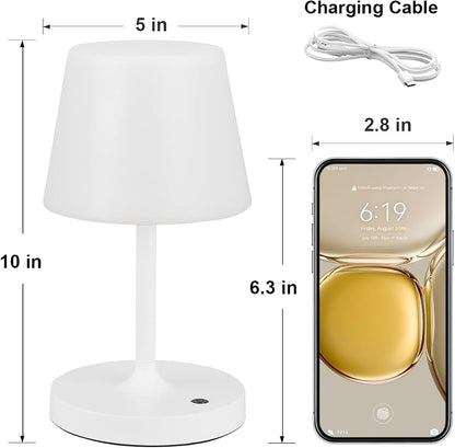 Kakanuo White Cordless Shower Lamp Waterproof, Rechargeable Table Lamp - Image 6