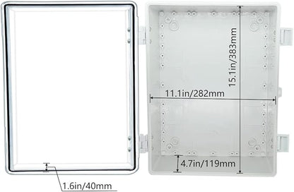 Zulkit Junction Box ABS Plastic Waterproof IP65 Electrical Boxes Hinged Shell - Image 3