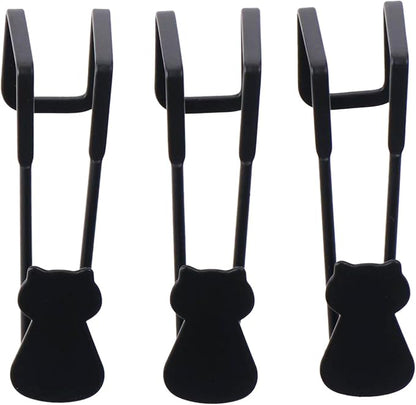 3Pcs- Over Cabinet Door Hooks Iron Decorative Cat Over The Cupboard Drawer by couponhub