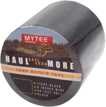 Mytee Products 8.8 oz Waterproof Black Vinyl Tarp Repair Tape 6 Inch x 50 FT by MyteeProducts