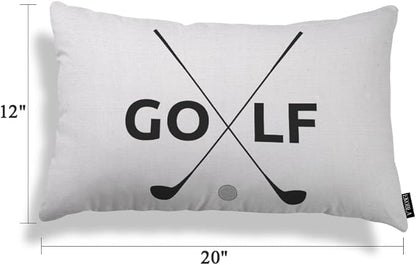 EKOBLA Farmhouse Oblong Rectangle Throw Pillow Covers Golf Symbol Funny Sport - Image 5