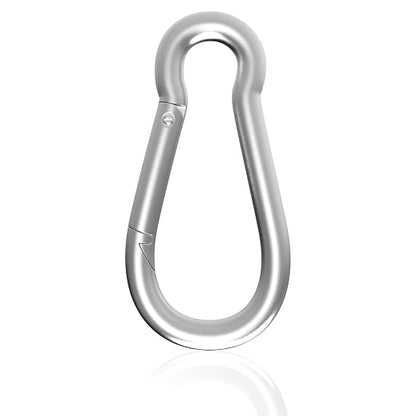 Carabiner, Heavy Duty Galvanized Steel Spring Snap Hook Carabiner Clips by High-PQ