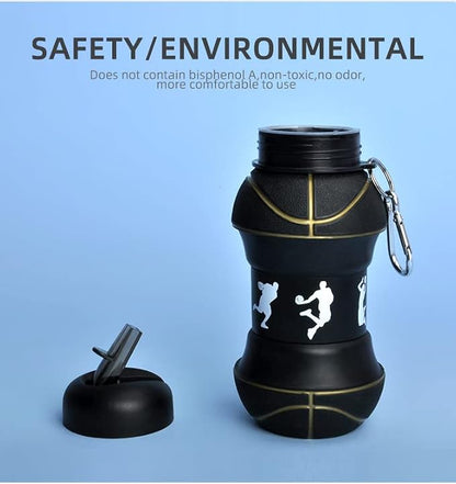 Louis Donné Silicone Collapsible Water Bottle, Toddler Water Bottle Black - Image 7