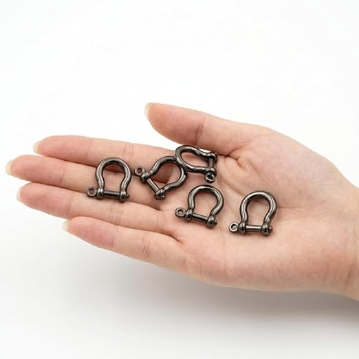 Black Nickel 5/32" Bow Shackle, 5 Pack - Image 9