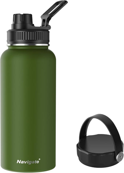 Navigate 32 oz Insulated Stainless Steel Sports Water Bottle by Navigate