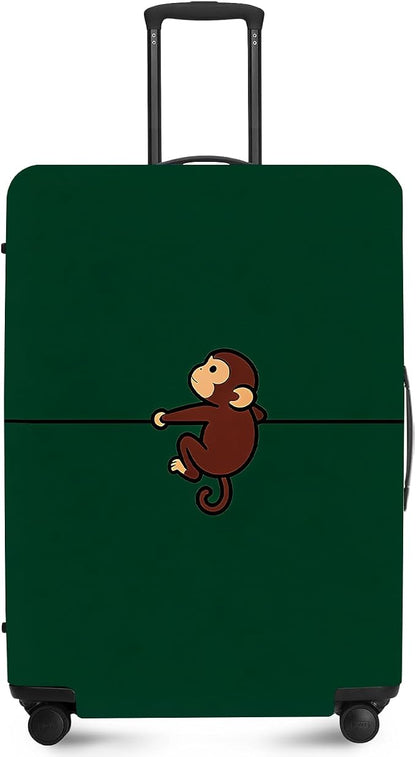 ANNA QUEEN Cute Monkey Travel Luggage Cover-Cartoon Stretchable Airplane by ANNAQUEEN
