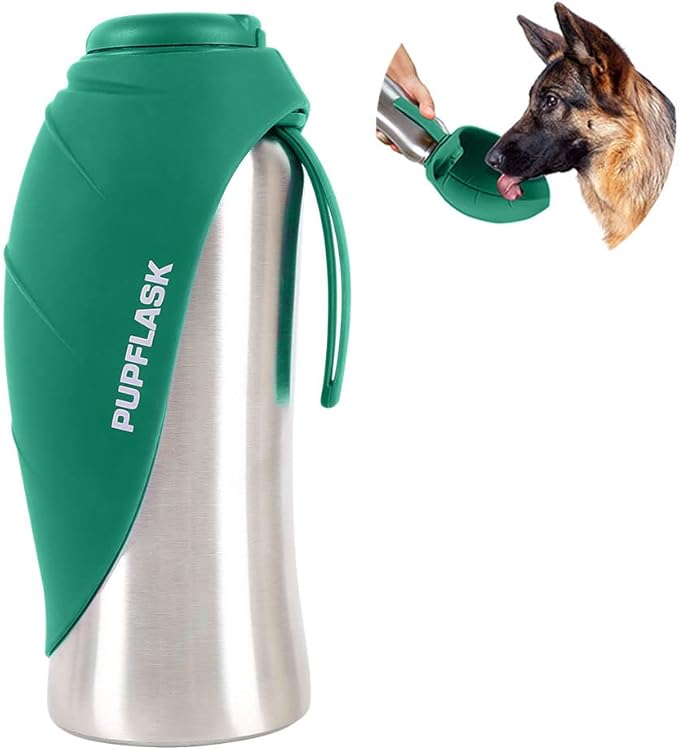 PupFlask Large Dog Water Bottle | 27 or 40 OZ Stainless Steel | Convenient Dog by TuffPupper
