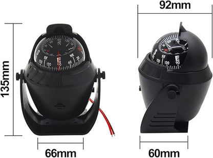 Marine Compass for Boat LED Light Navigation Pivoting Electronic Automotive - Image 4