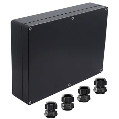 Junction Box IP65 Waterproof ABS Plastic Electrical Project Case Power Junction by Otdorpatio