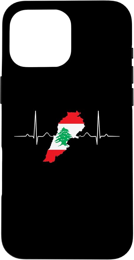 Lebanon Heart Lebanese Heartbeat Vintage Lebanon Map Case by Unknown