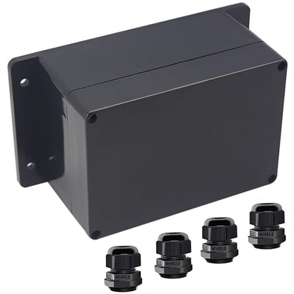 Junction Box IP65 Waterproof ABS Plastic Electrical Project Case Power Junction by Otdorpatio