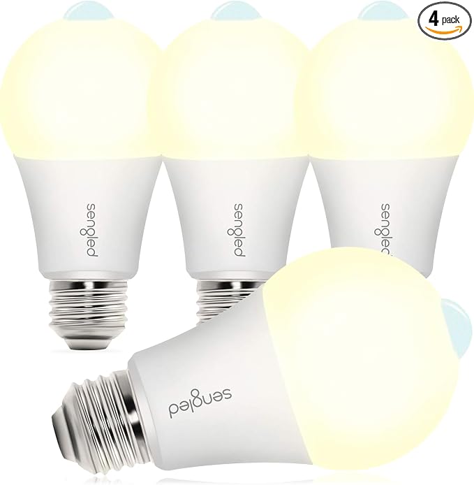 Sengled Motion Sensor Light Bulbs, A19 LED Dusk to Dawn Bulbs 3000K Soft White by Sengled