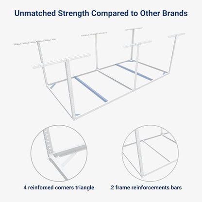 FLEXIMOUNTS 4x8 Overhead Garage Storage Rack without Decking, Garage Storage - Image 4