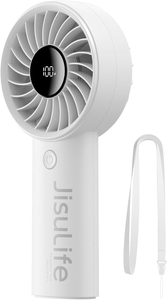 JISULIFE Handheld Portable Fan, Stronger and Longer-Lasting: 5 Speed, 5000mAh by LivechillStaycool