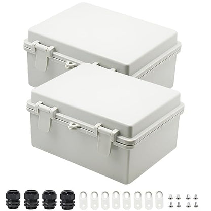 Zulkit 2pcs Junction Box ABS Plastic Dustproof Waterproof IP65 Electrical Boxes by Zulkit