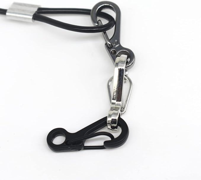 Mini Carabiner Clips with Metal Spring Wiregate Hook and Little Eye Hole - Image 6