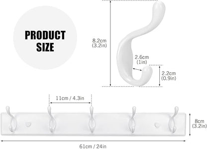 Badiano Wooden Coat Rack, Wall-Mounted Organizer - Image 2