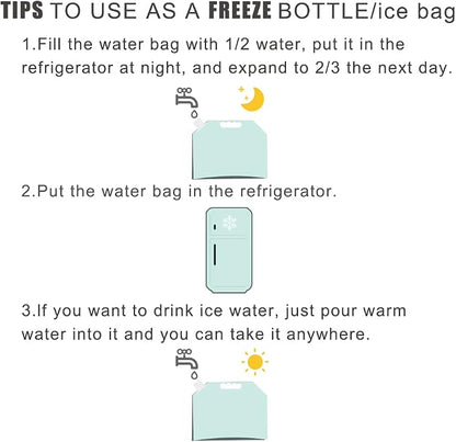 Soddeph Collapsible Water Container Bag, BPA Free Food Grade Clear Plastic - Image 5