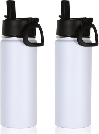 Volhoply 18oz Insulated Water Bottle Bulk 2 Pack, Kids Stainless Steel Water by LiveFully%EF%BC%8CDrinkFreely%E2%80%94KeepGoingwithVolhoply%EF%BC%81