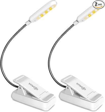 VAVOFO Book Light, Rechargeable Clip On Reading Light 7 LEDs by VAVOFO