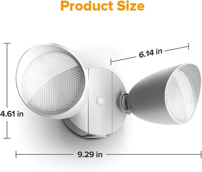 LUTEC 6222W 3500 Lumen 32 Watt 28 LED Dual-Head Floodlight Outdoor, Full Metal - Image 7