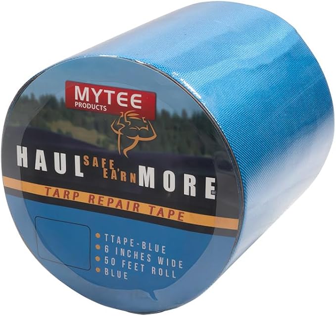 Mytee Products 8.8 oz Waterproof Blue Vinyl Tarp Repair Tape 6 Inch x 50 FT by MyteeProducts