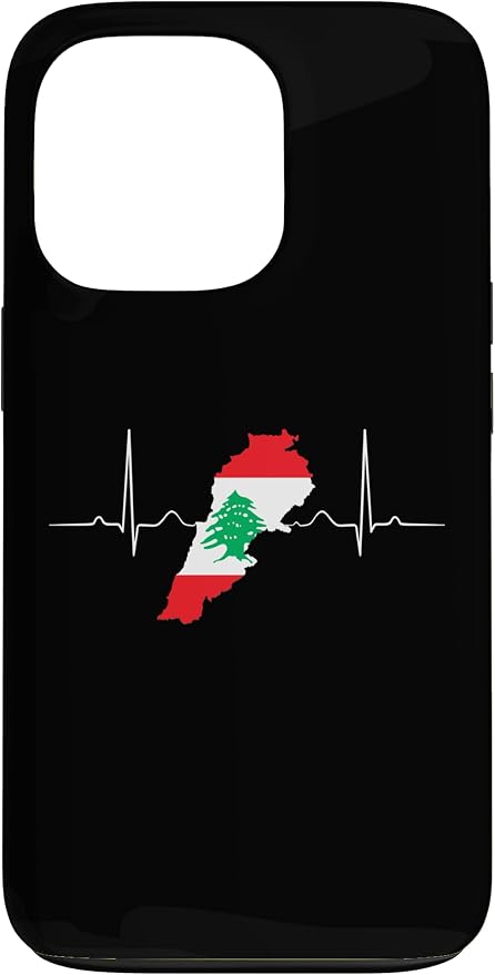 Lebanon Heart Lebanese Heartbeat Vintage Lebanon Map Case by Unknown
