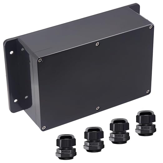 Junction Box IP65 Waterproof ABS Plastic Electrical Project Case Power Junction by Otdorpatio