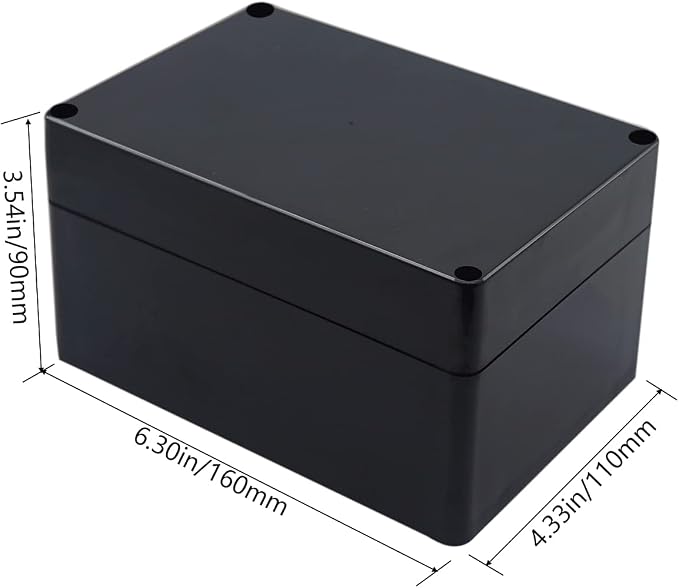 Project Box IP65 Waterproof Junction Box ABS Plastic Black Electrical Boxes DIY - Image 2