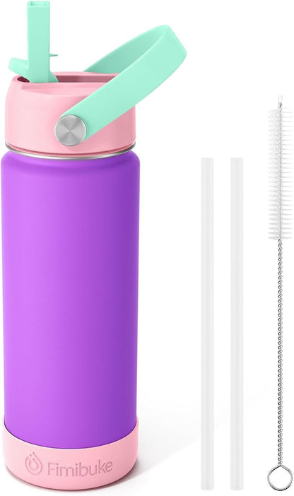 Fimibuke Kids Insulated Water Bottle, 18oz BPA FREE 18/8 Stainless Steel Kids by Fimibuke