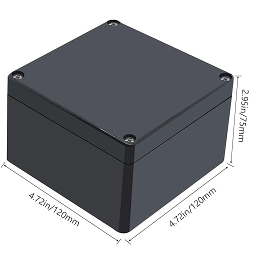 Project Box IP65 Waterproof Junction Box ABS Plastic Black Electrical Boxes DIY - Image 2