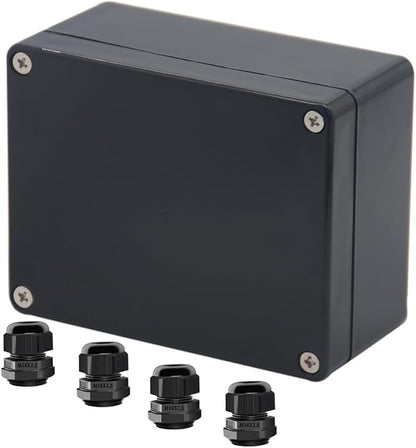 Project Box ABS Black Electrical Boxes IP65 Outdoor Waterproof Box Electronic by Raculety