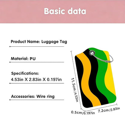 2Pcs Abstract Wave Luggage Tags - Image 3