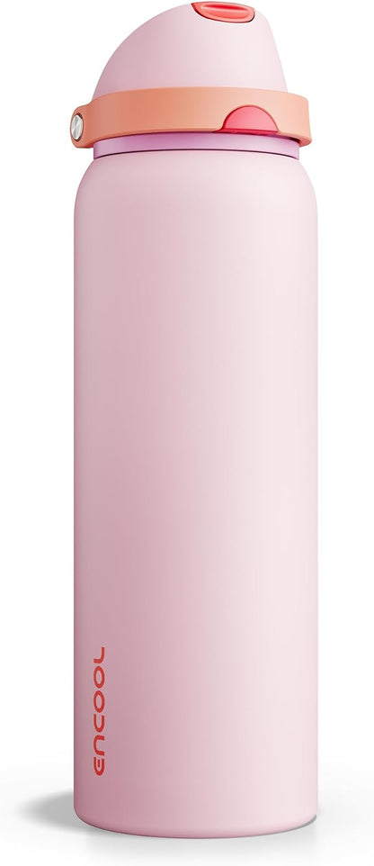 Insulated Water Bottle with Straw by ENCOOL
