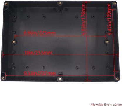 Project Box IP65 Waterproof Junction Box ABS Plastic Black Electrical Boxes DIY - Image 3