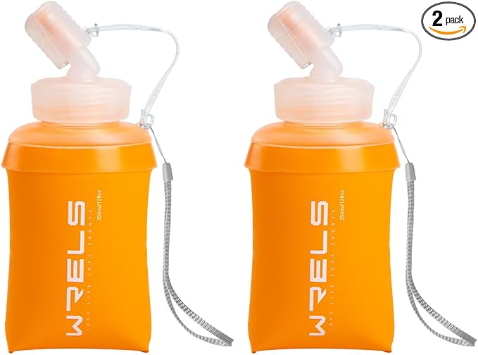 WRELS 350ml/500ml TPU Soft Water Bottles BPA Free Collapsible Soft Flask by WRELS