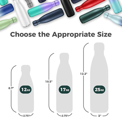 Volhoply 17oz Stainless Steel Water Bottles Bulk, Leakproof Insulated Metal - Image 2