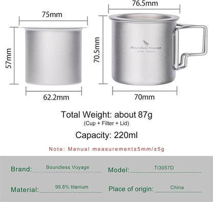 iBasingo 220ml Titanium Cup - Image 2