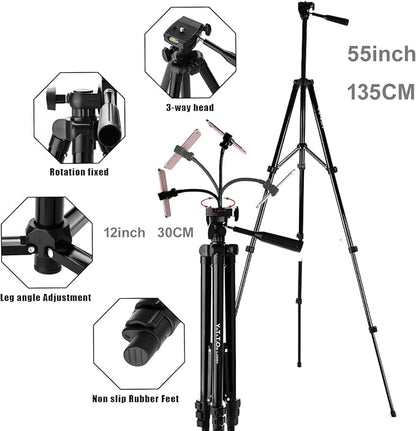 65" Aluminum Phone & Camera Tripod - Image 2