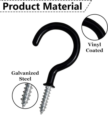 Ceiling Hooks for Hanging Plants- 20pcs 2.9 inches Heavy Duty Vinyl Coated - Image 8