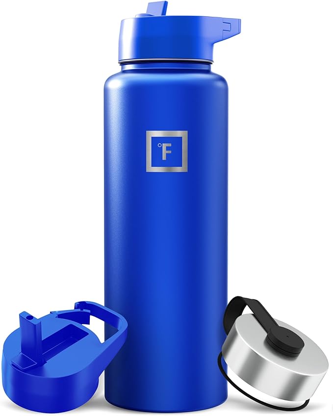IRON °FLASK Camping & Hiking Hydration Flask - 40 oz Cobalt by IronFlask