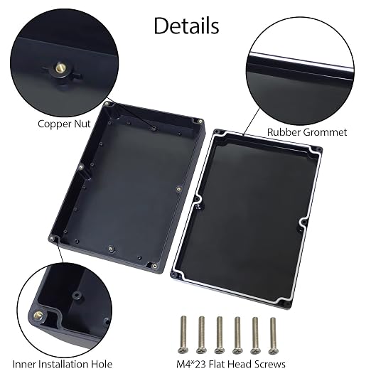 LeMotech Project Box ABS Plastic Junction Box IP65 Waterproof Hobby Box - Image 4
