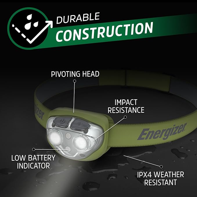 Energizer PRO-400 Headlamp Rechargeable, IPX4 Water Resistant Rechargeable - Image 7