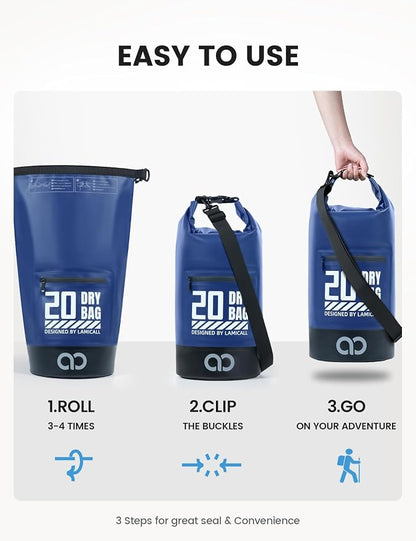 Lamicall Small Dry Bag, Waterproof Bag - 5L/10L/20L/30L/40L Water Proof Bag - Image 6