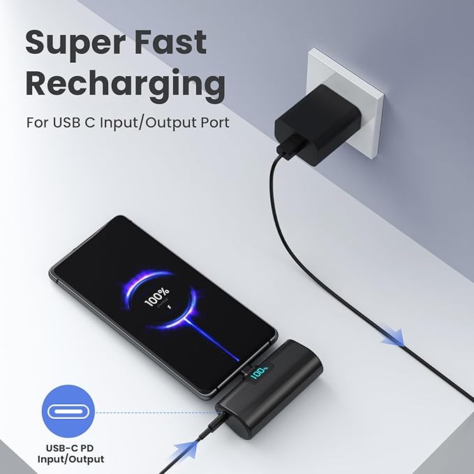 Portable Charger for iPhone 17/16/15 Series, Upgraded 5200mAh PD USB C Power - Image 3